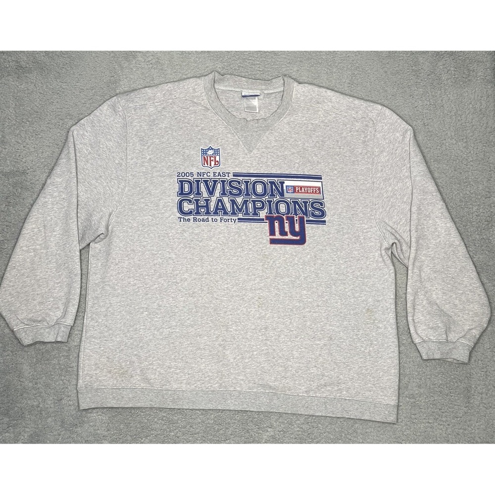Vintage Y2K Rebook New York Giants NFC East Division Champs Sweatshirt Men‎ 2XL